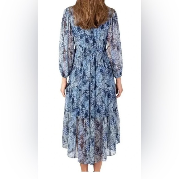 NWT Joie Limited Edition Parisian Paisley Lightweight Chiffon Tiered Maxi Dress - Picture 5 of 14